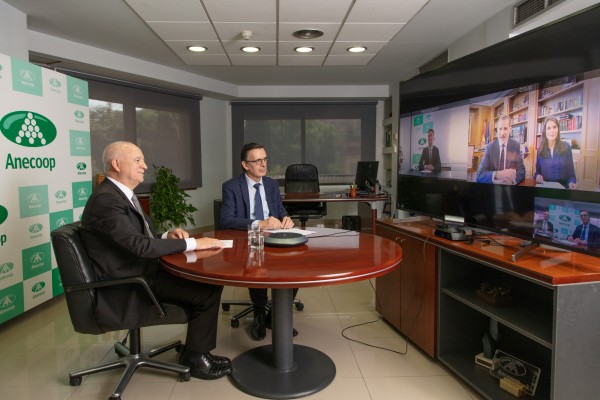 La Casa Real se reúne por videoconferencia con representantes de Anecoop 