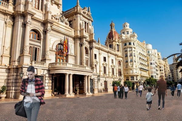 La Federación de Vecinos de València critica la falta de información sobre las obras de la plaza del Ayuntamiento