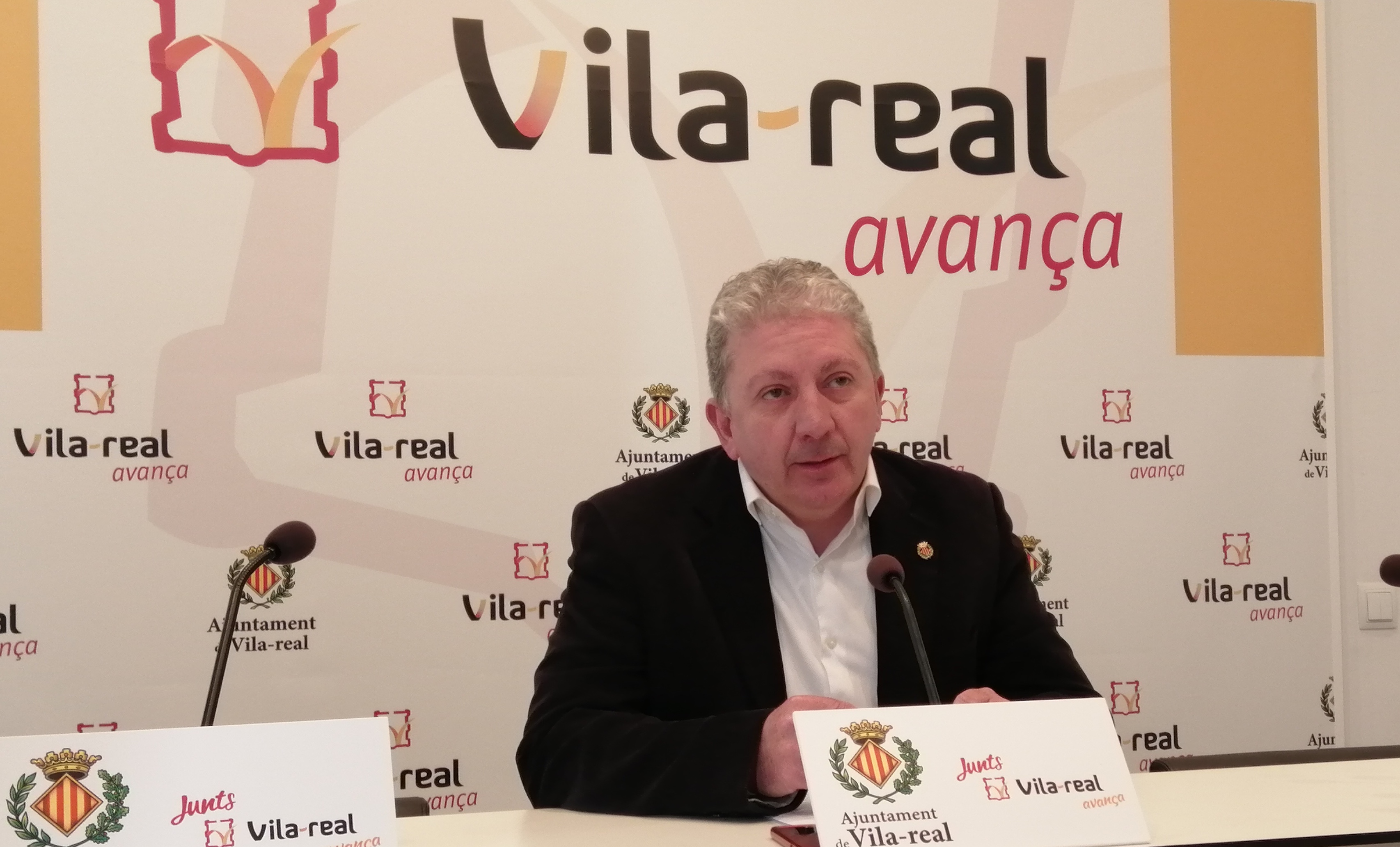 Javier Serralvo, portavoz del equipo de gobierno del Ayuntamiento de Vila-real, destaca el consenso logrado por todas las fuerzas políticas de la ciudad. - 