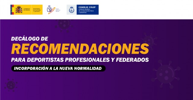 Recomendaciones para el regreso de los deportistas profesionales y federados