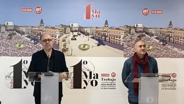 CCOO y UGT celebran un Día del Trabajador sin manifestantes, pero con miles de mensajes en redes