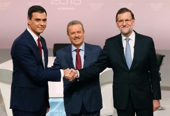Pedro Sánchez desquicia a Mariano Rajoy en un debate a cara de perro