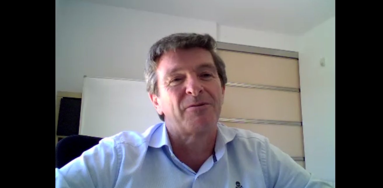 Tomás Guillén durante el webinar de Aquora. - 