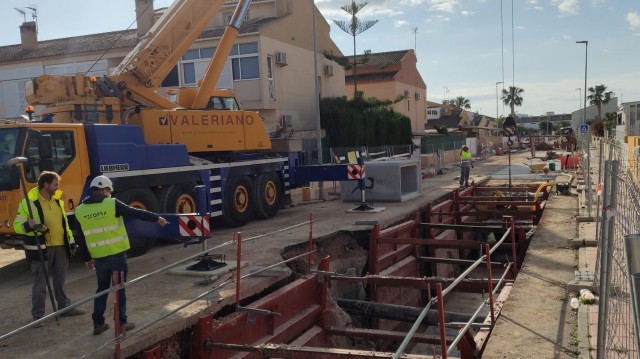 Los Alcázares retoma la reparación de los colectores que multiplican por cuatro la capacidad de desagüe