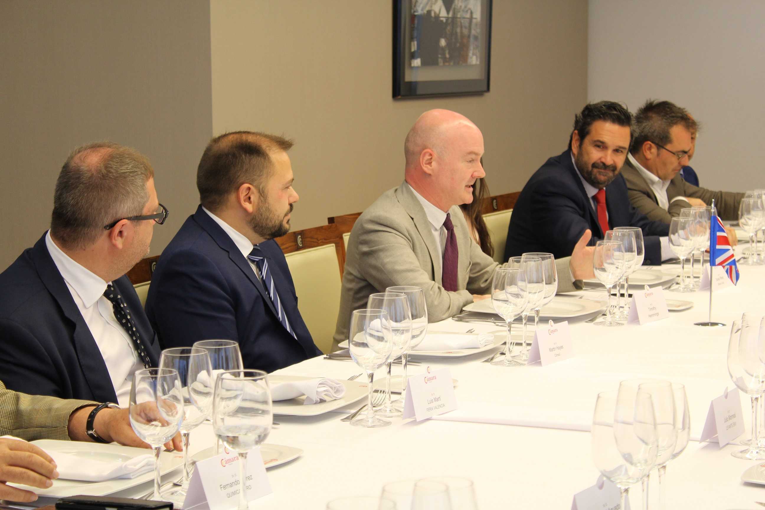 Timothy Hemmings, ministro consejero de la embajada británica, en la Cámara de Valencia - 