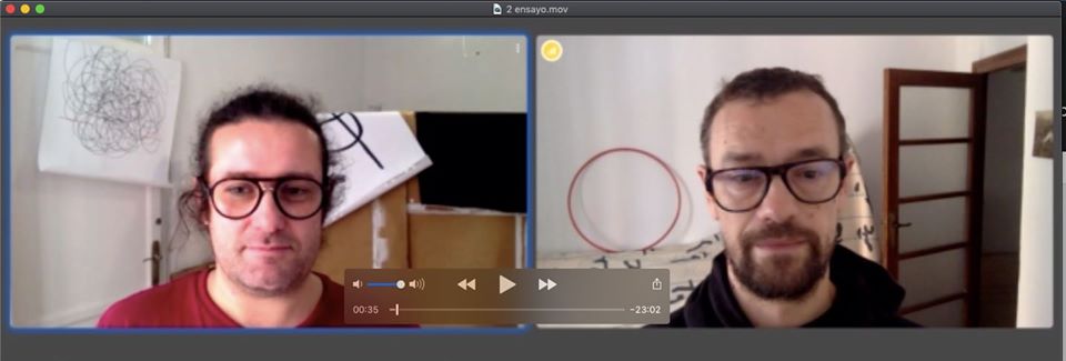 Norberto Segarra y Vicente Arlandis protagonizan una performance 'online' en el IVAM