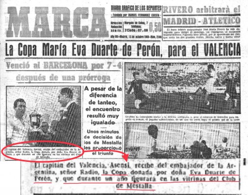 El València, Evita i el misteri d'una Copa