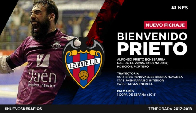 El Levante UD FS se hace con los servicios de Alfonso Prieto