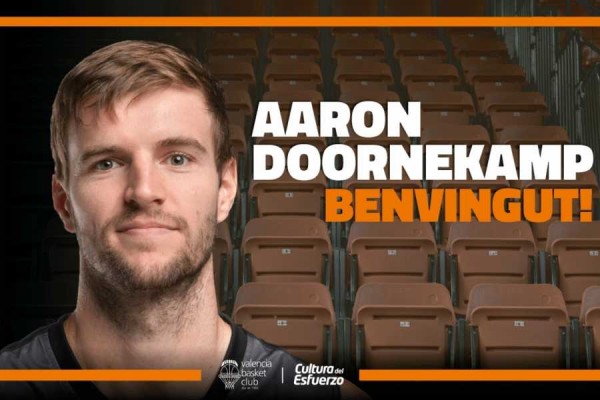 Valencia Basket alcanza un acuerdo con Aaron Doornekamp para las dos próximas temporadas
