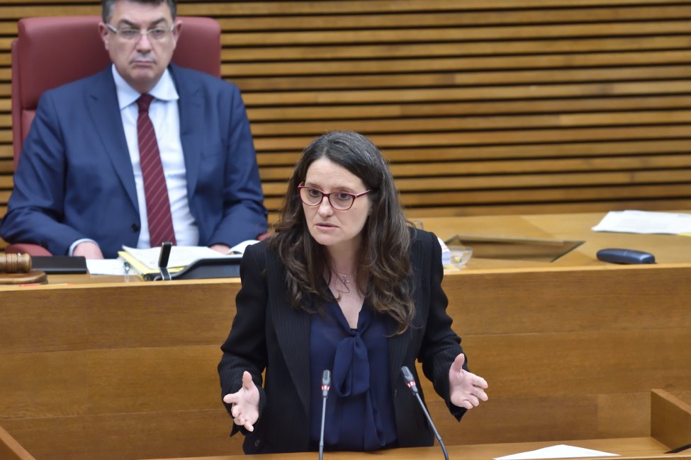 La vicepresidenta del Consell y consellera de Igualdad y Políticas Inclusivas, Mónica Oltra. Foto: CORTS/INMA CABALLER  - 