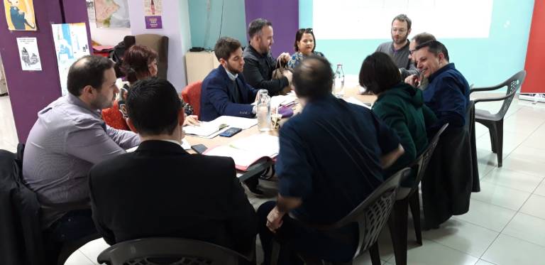 Imagen de la reunión celebrada el 12 de febrero en la sede de Podem-EUPV. - 