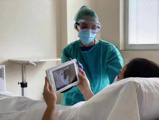 Los hospitales del Vinalopó y Torrevieja facilitan las visitas virtuales de mascotas a pacientes
