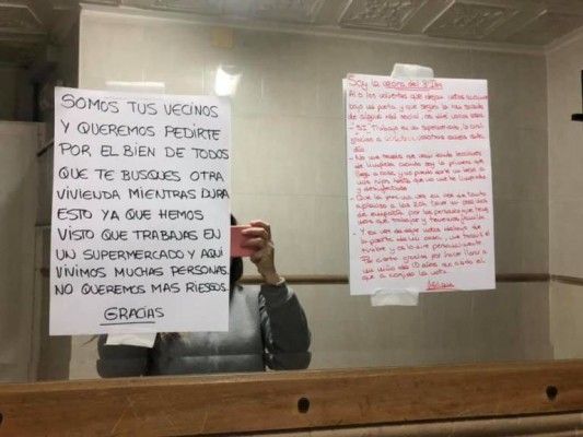 La Guardia Civil advierte de que las notas para pedir a los sanitarios que abandonen sus casas son delito