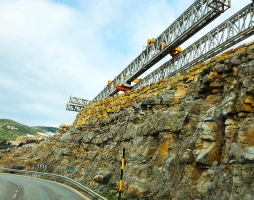 Comienza este jueves la colocación de la vigas en los viaductos de la N-232 en Morella