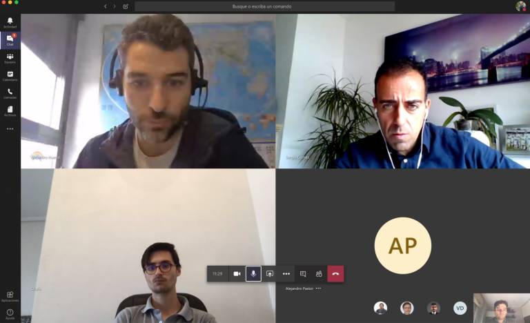 Reunión de trabajo telemática por la crisis sanitaria. Foto: GREENE - 