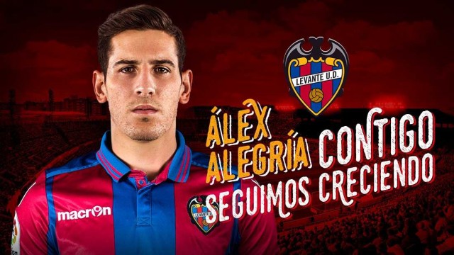 El Levante UD cierra la cesión de Álex Alegría hasta final de temporada
