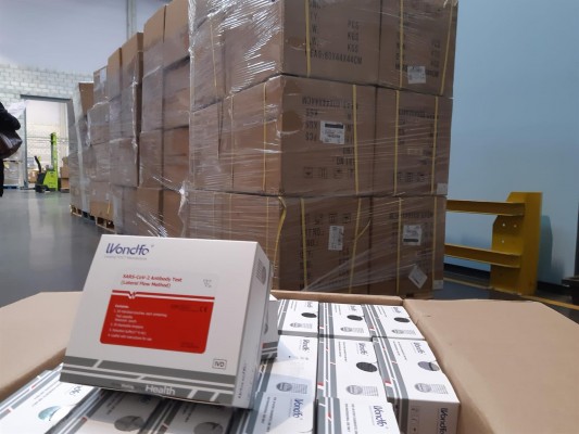 El Gobierno entrega 87.600 test rápidos más a la Comunitat Valenciana