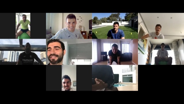 El preparador físico del Villarreal trabaja con los 25 jugadores en pantalla