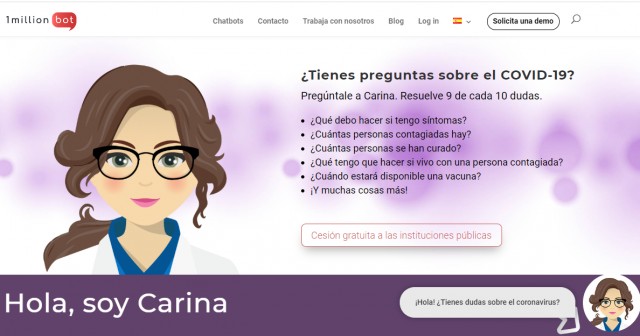 El 'chatbot' Carina aprende derecho para resolver las dudas de las empresas con el coronavirus