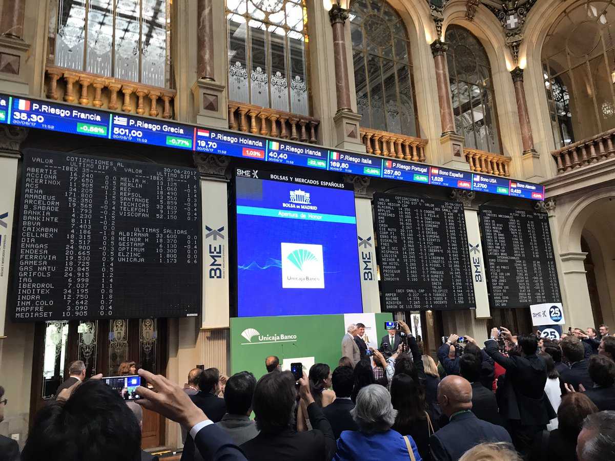 Unicaja Banco da sus primeros pasos en bolsa subiendo más del 6%