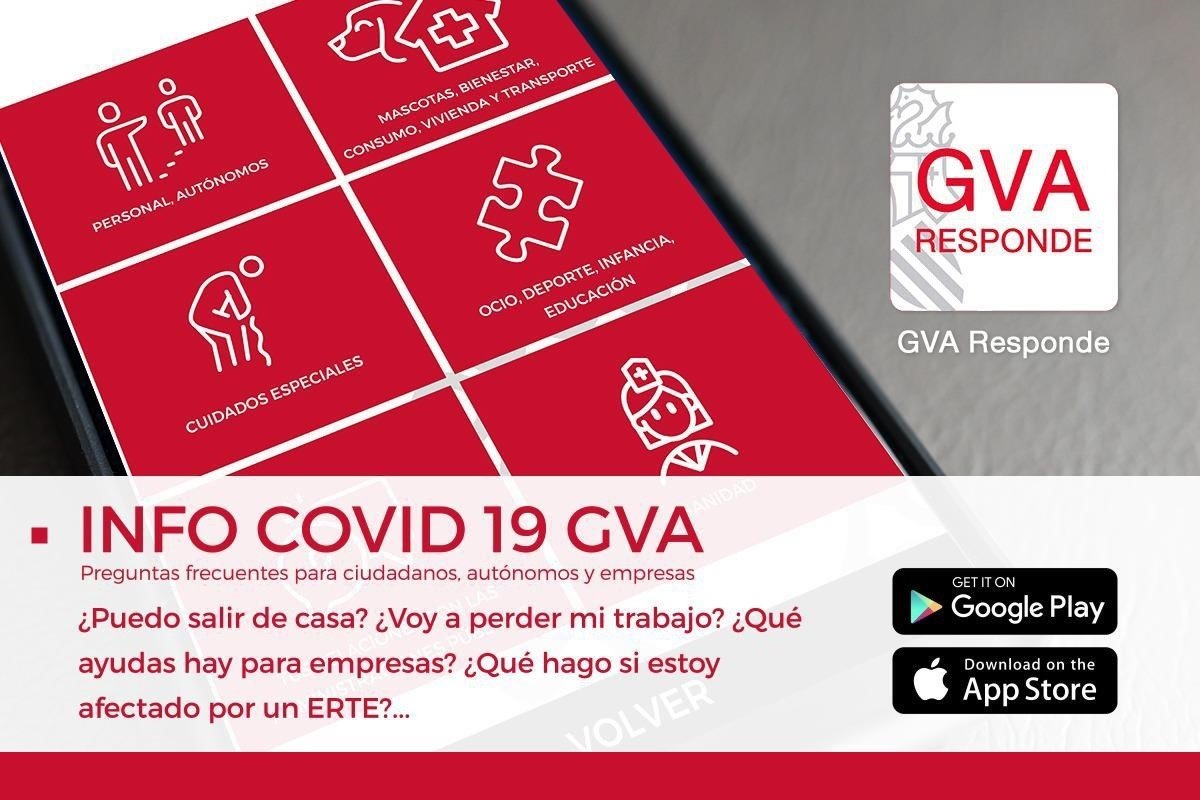 El Consell lanza la app 'GVA Responde' para resolver dudas no sanitarias sobre la crisis
