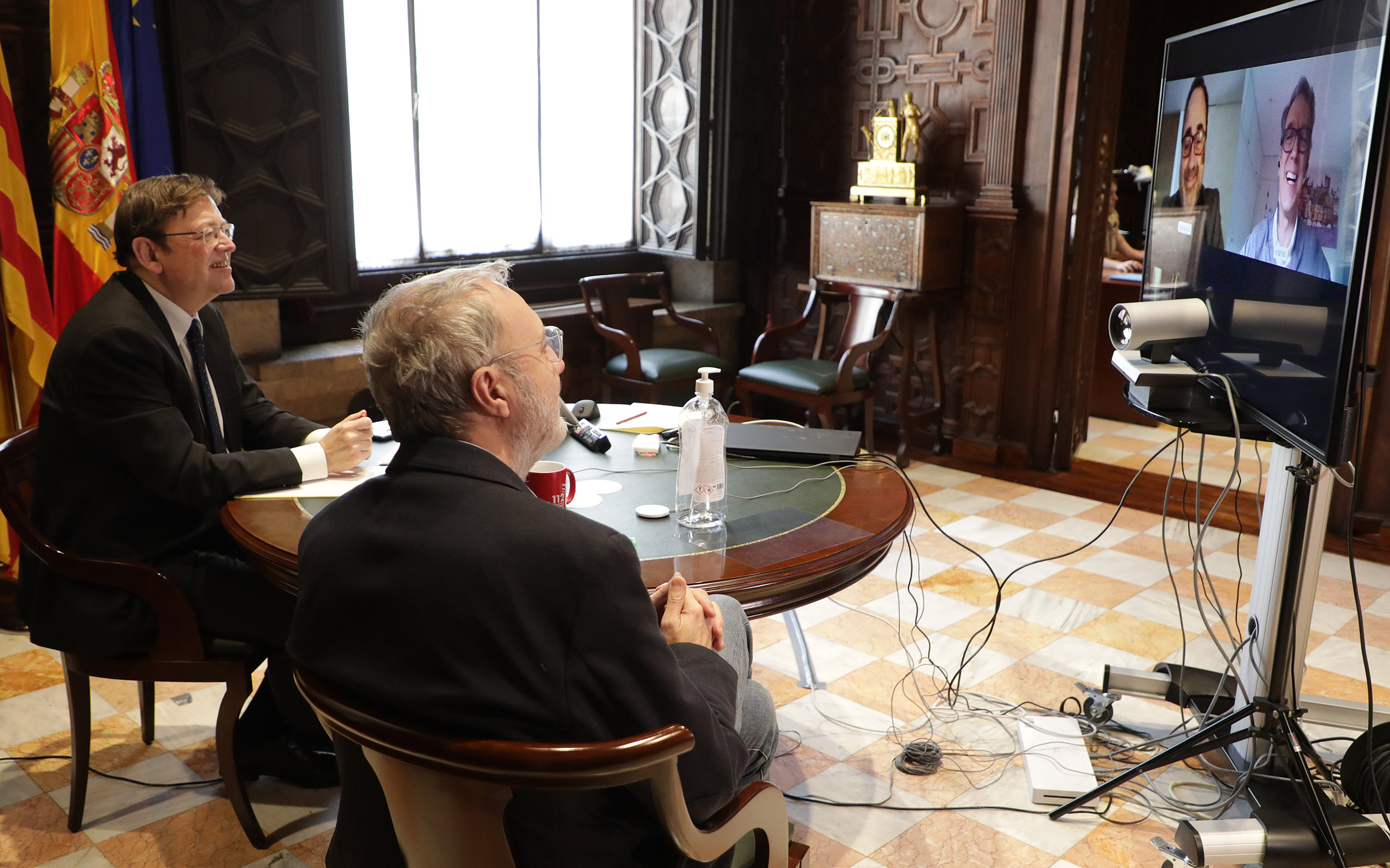Videoconferencia de Ximo Puig con el director de Telefónica en la Comunitat Valenciana, Balears i Múrcia - 