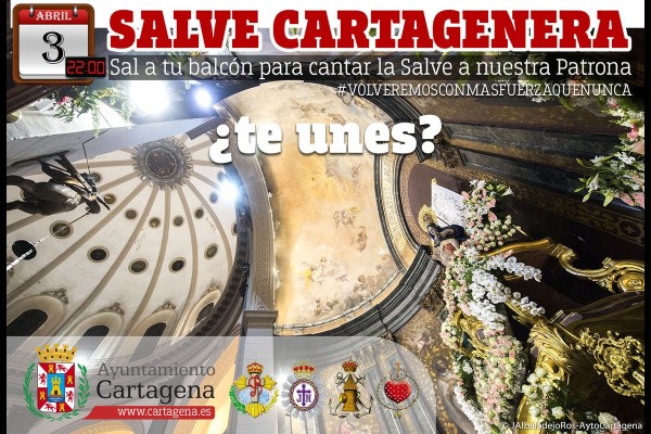 Las puertas de Santa María abrirán simbólicamente para que los cartageneros canten la Salve en sus casas