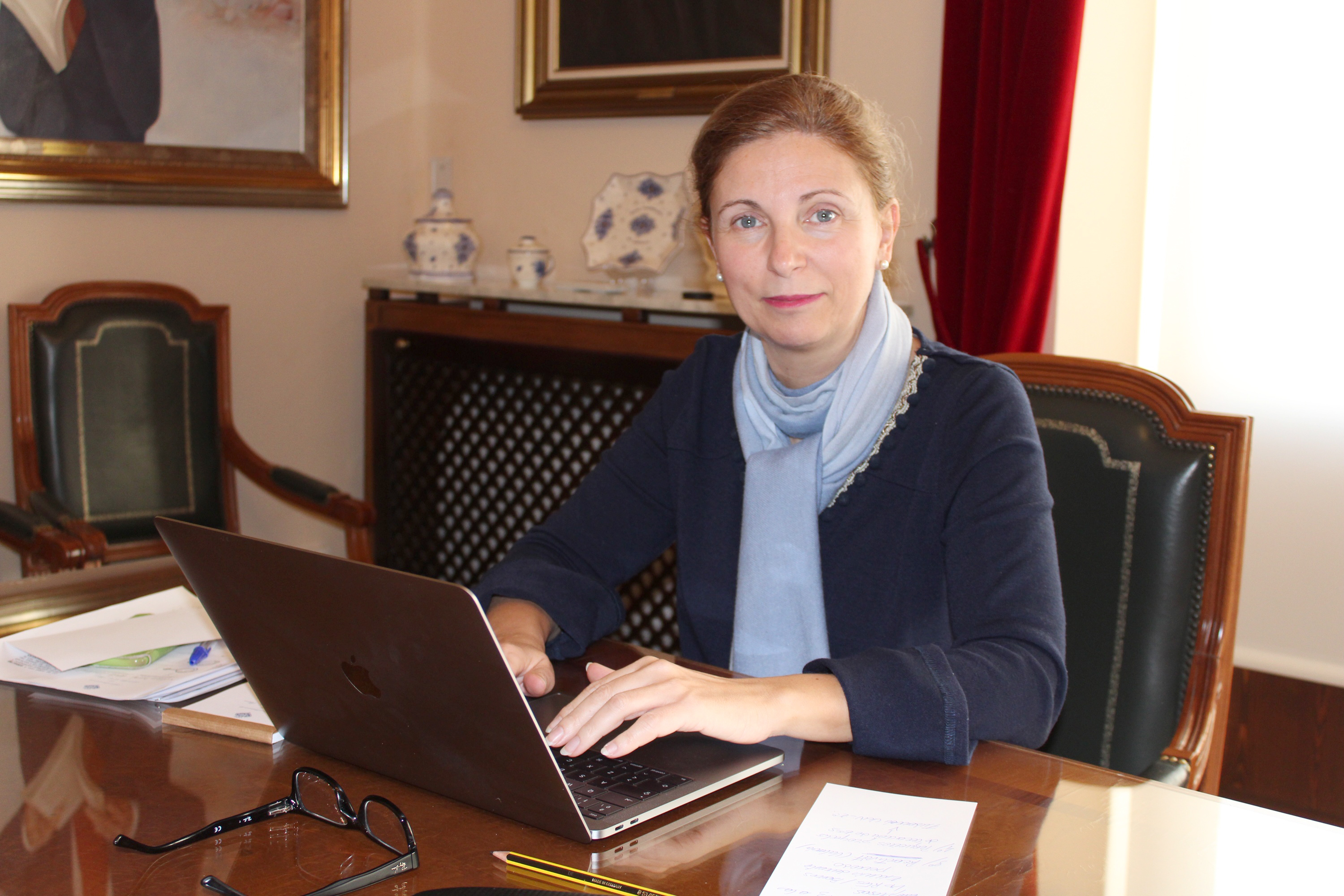 La alcaldesa Amparo Marco responde a las preguntas de Castellón Plaza desde las instalaciones municipales. - 