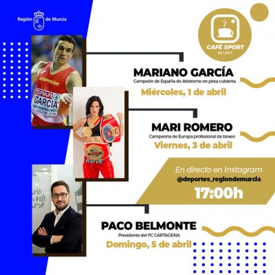 Los protagonistas del deporte regional son entrevistados por el público en #CaféSportDeLas5 
