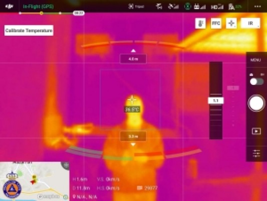 Mazarrón prueba con éxito un sistema para tomar la temperatura usando un dron