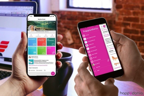 Happydonia, una app en tiempos de coronavirus para facilitar la comunicación en la empresa