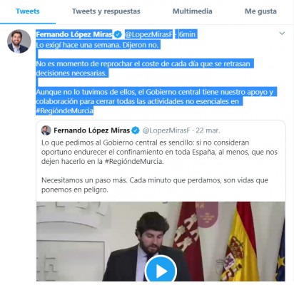 López Miras en Twitter: 