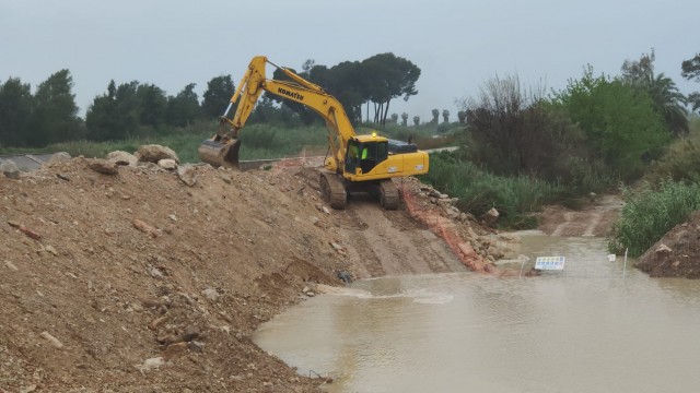 Las obras del río en Almoradí, desencuentro entre el Ayuntamiento y la CHS tras las últimas lluvias