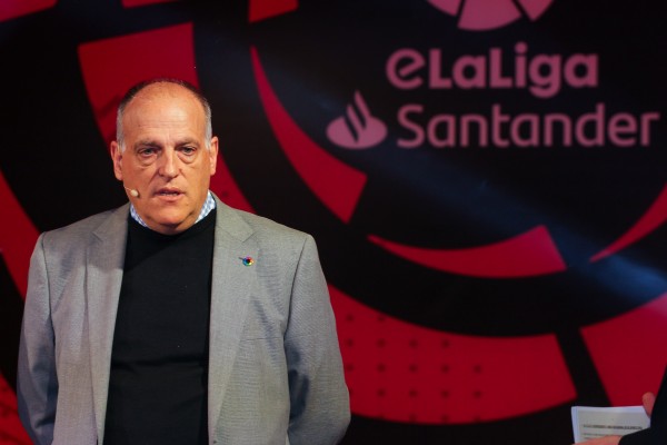 Javier Tebas descarta la oferta de financiación de la RFEF porque va contra el decreto de los derechos de televisión