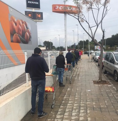 El cierre de colegios y el estado de alarma dispararon en un 71% las ventas de gran consumo