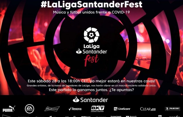 Jugadores de LaLiga Santander y artistas en festival benéfico el día 28
