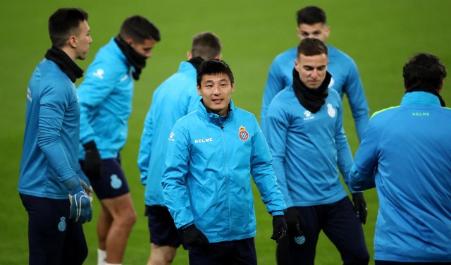 El delantero chino Wu Lei, positivo por coronavirus en el Espanyol