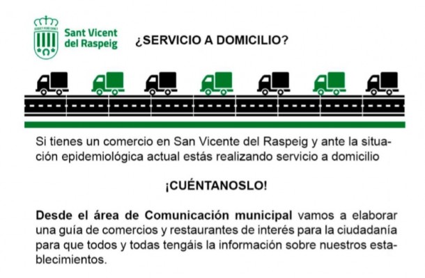 San Vicente crea una guía de comercios locales que ofertan productos y servicios a domicilio