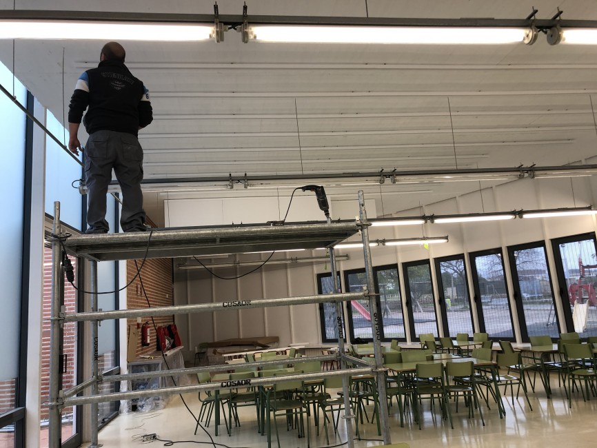 Trabajos en el colegio público Cervantes-Dualde de Betxí. - 