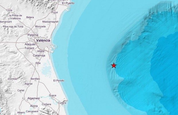 Registrado un terremoto de 3,1 grados en el Golfo de Valencia, el cuarto de este sábado