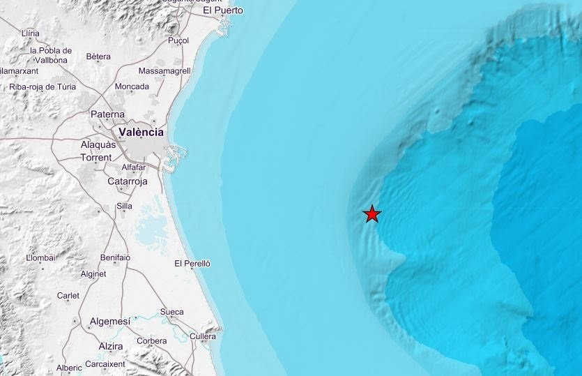 Registrado un terremoto de 3,1 grados en el Golfo de Valencia, el cuarto de este sábado