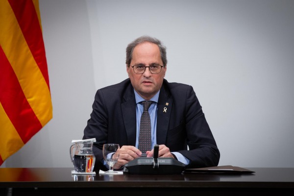 Torra anuncia el confinamiento de toda Cataluña