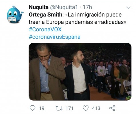 Reproches, críticas y burlas a Ortega Smith en las redes