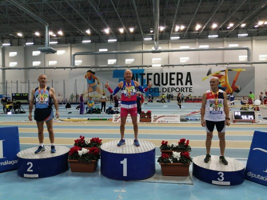 Salinas, Gómez y Céspedes hacen tres podios en el Nacional máster en Málaga