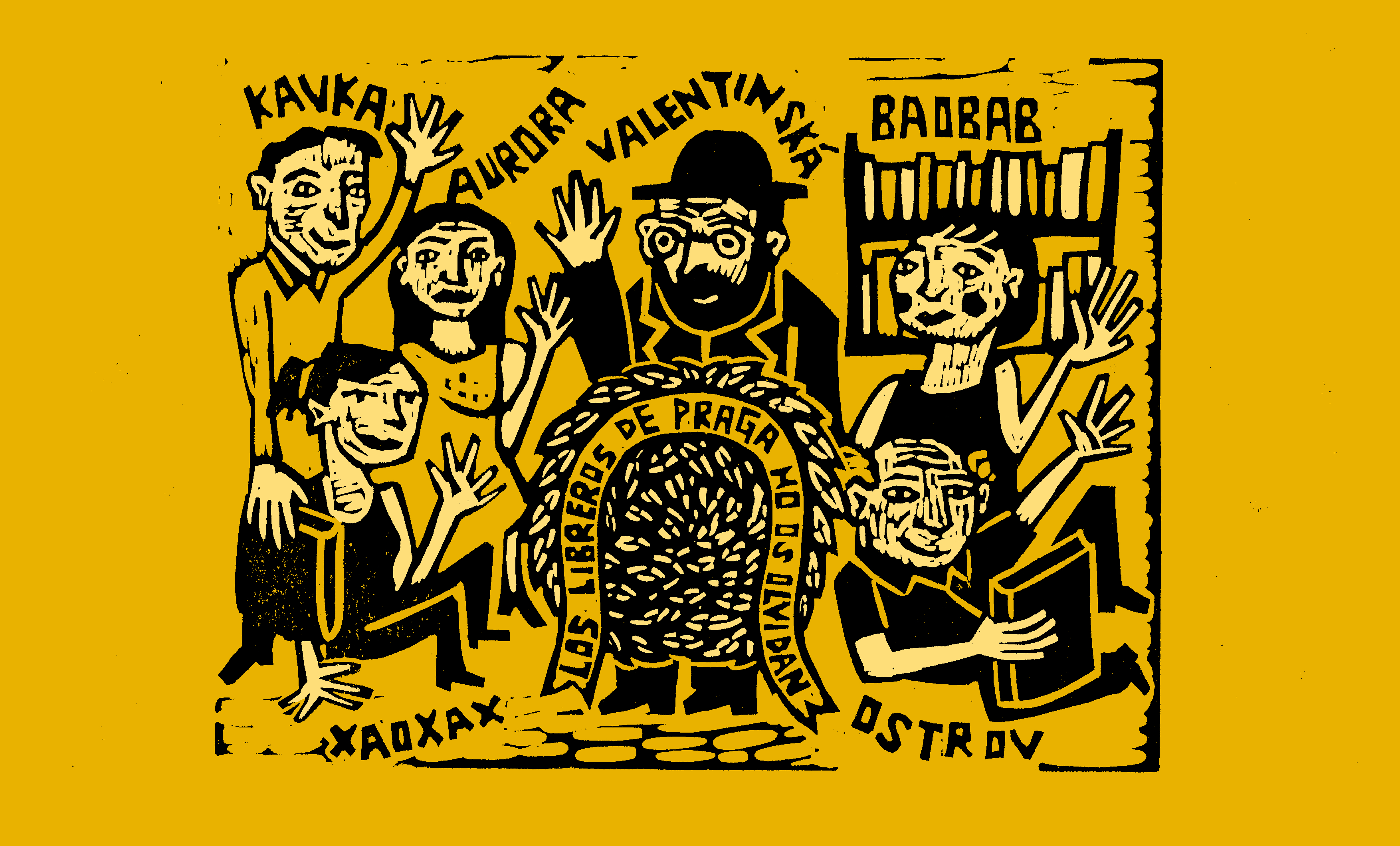 A los libreros de Praga. Ilustración: MANUEL GARRIDO - 