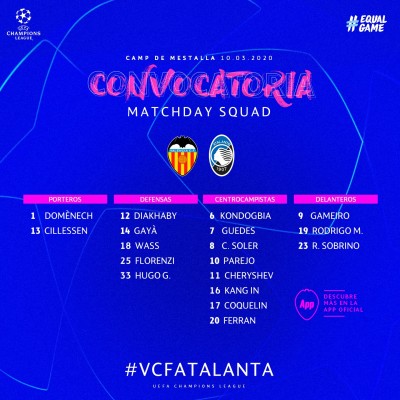 Kang In y Sobrino, principales novedades en la convocatoria del Valencia