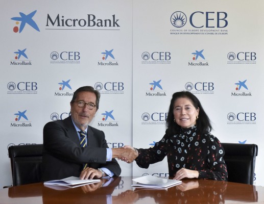 El Banco de Desarrollo del Consejo de Europa concede a MicroBank un préstamo
de 100 millones 