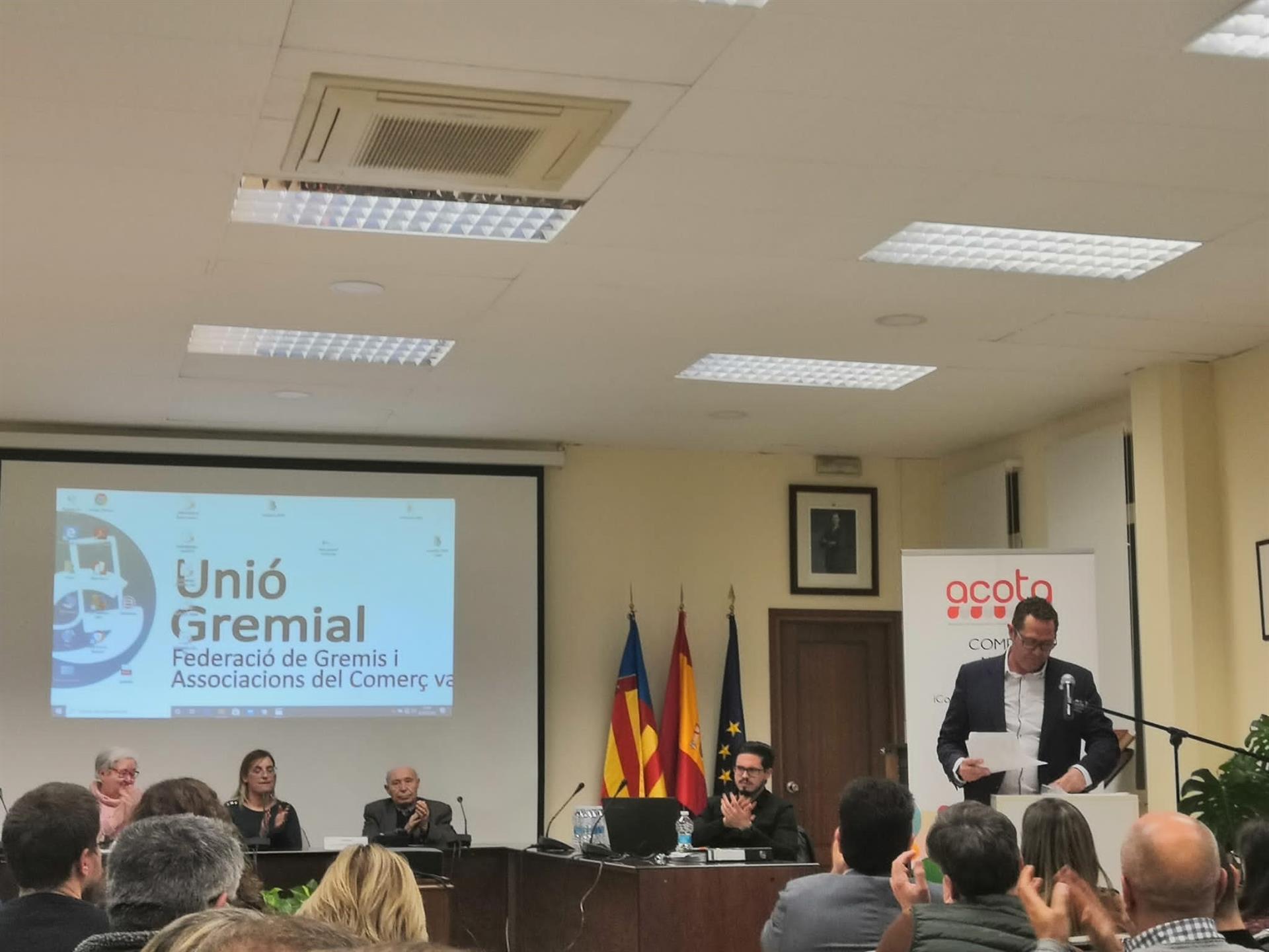 El presidente de la Federación de Comercio de Llíria, Juan Motilla, presidente de Unió Gremial