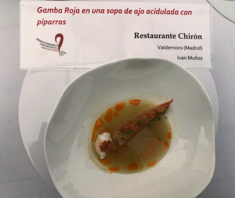 El chef Iván Muñoz, de Chirón, gana el IX Concurso Creativo de la Gamba Roja de Dénia