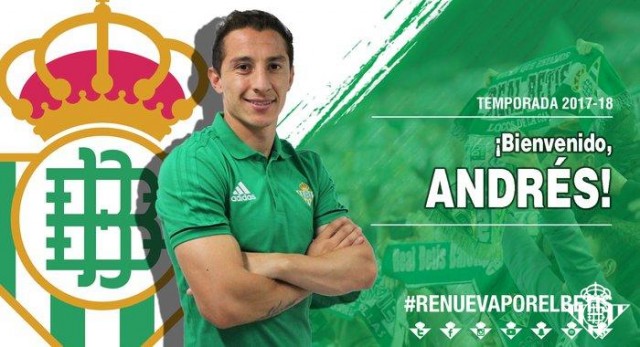 El Real Betis incorpora a Andrés Guardado para las tres próximas temporadas